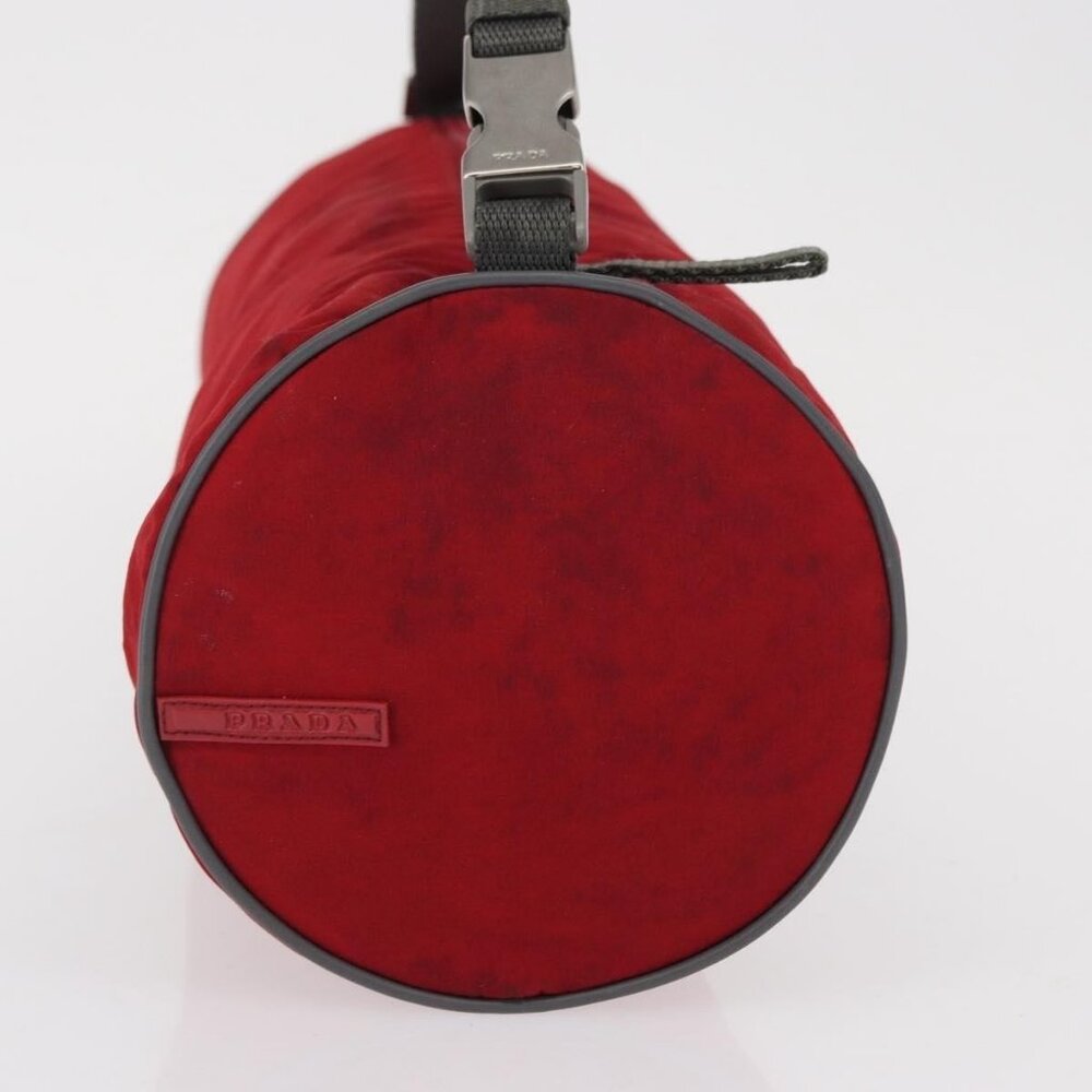 Authentic PRADA Sports Shoulder Bag Nylon Red Silver - Picture 11 of 16